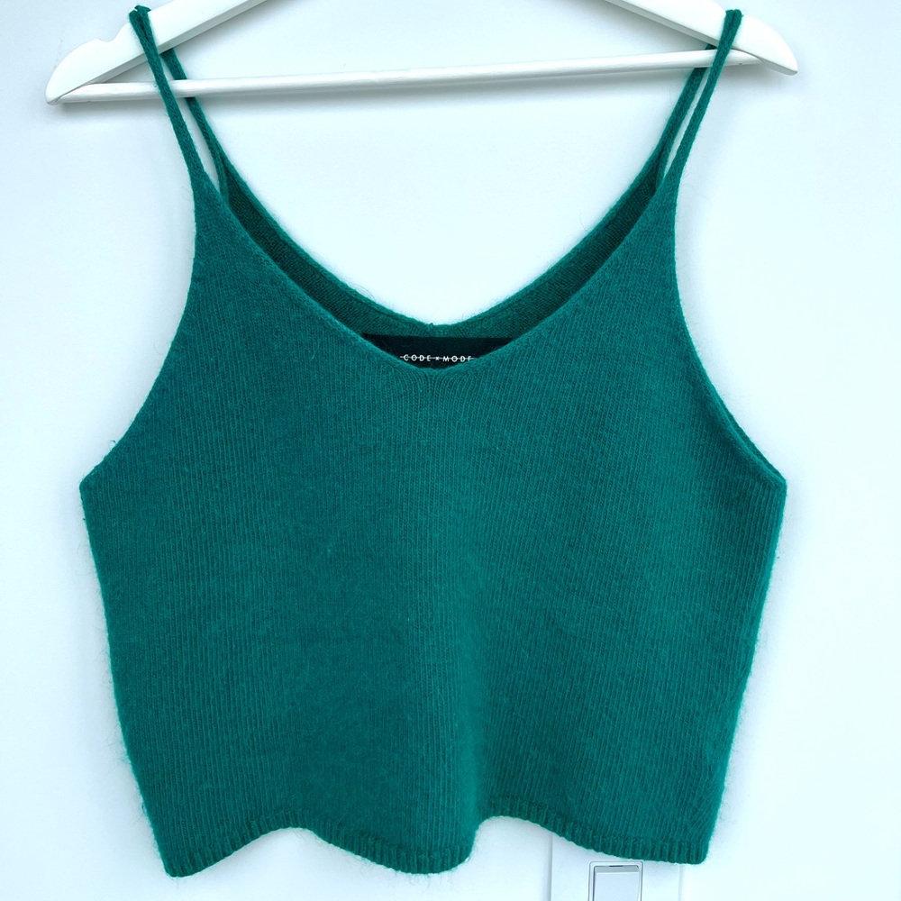 Vibrant fluffy crop top